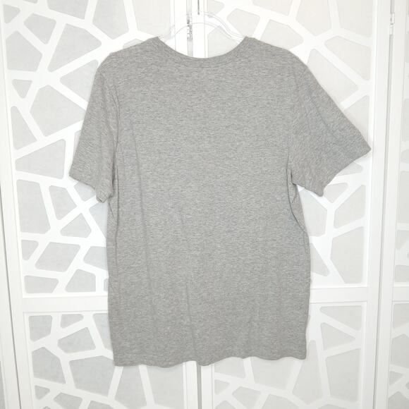 Nike Gray Just Do It Graphic Shirt Mens LG Training Basic Casual Everyday Retro - Picture 5 of 8